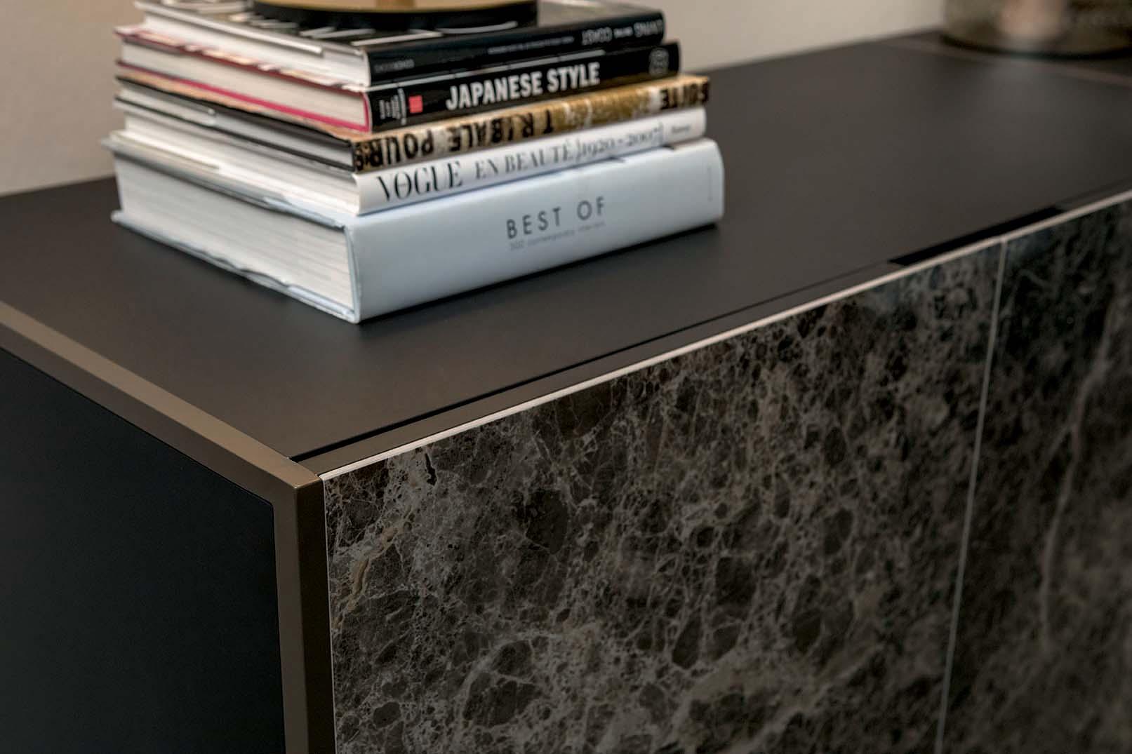 CORAL Porcelain stoneware sideboard with doors