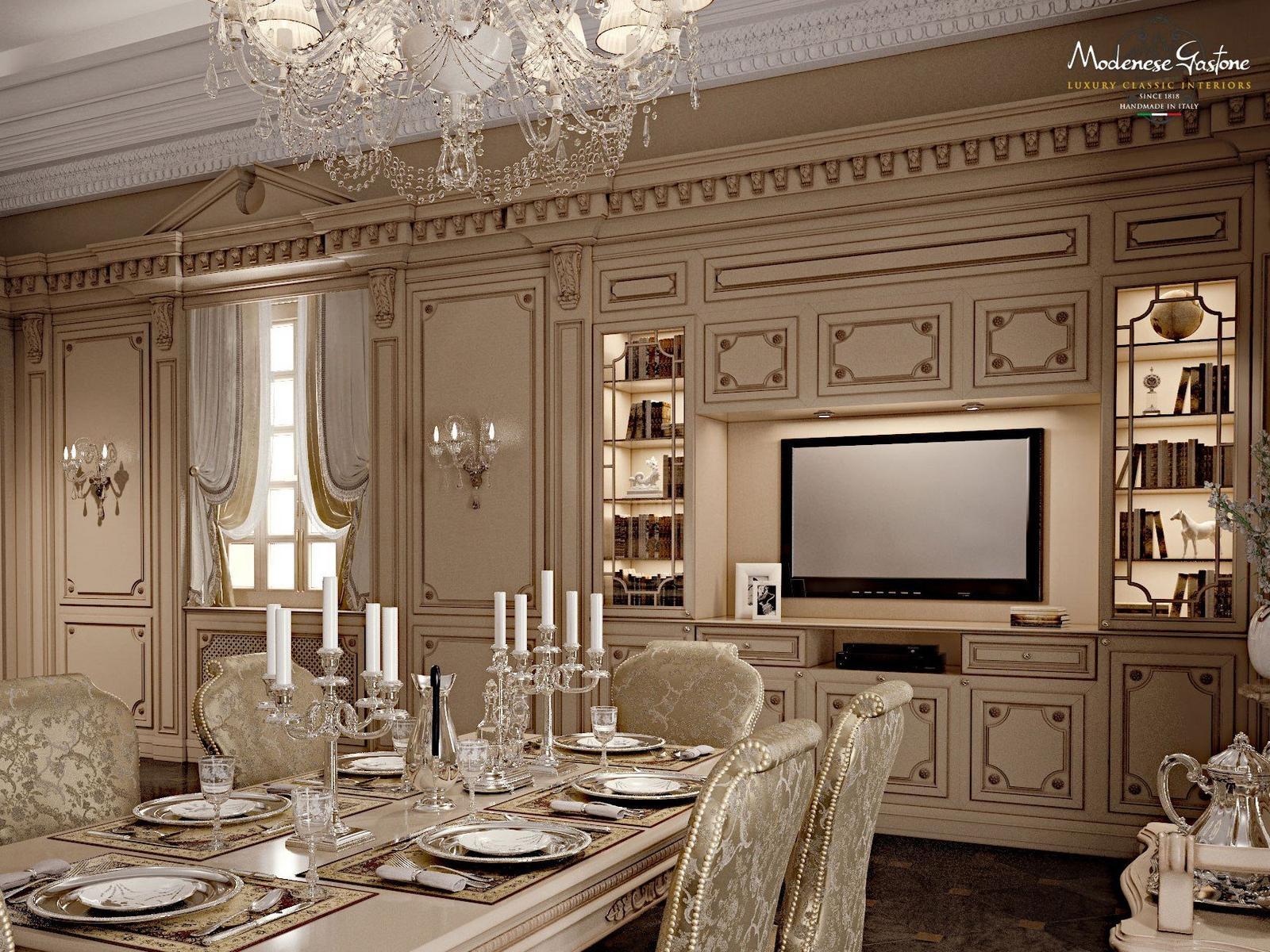 ROMANTICA - LACQUERED AND PATINATED Custom solid wood kitchen