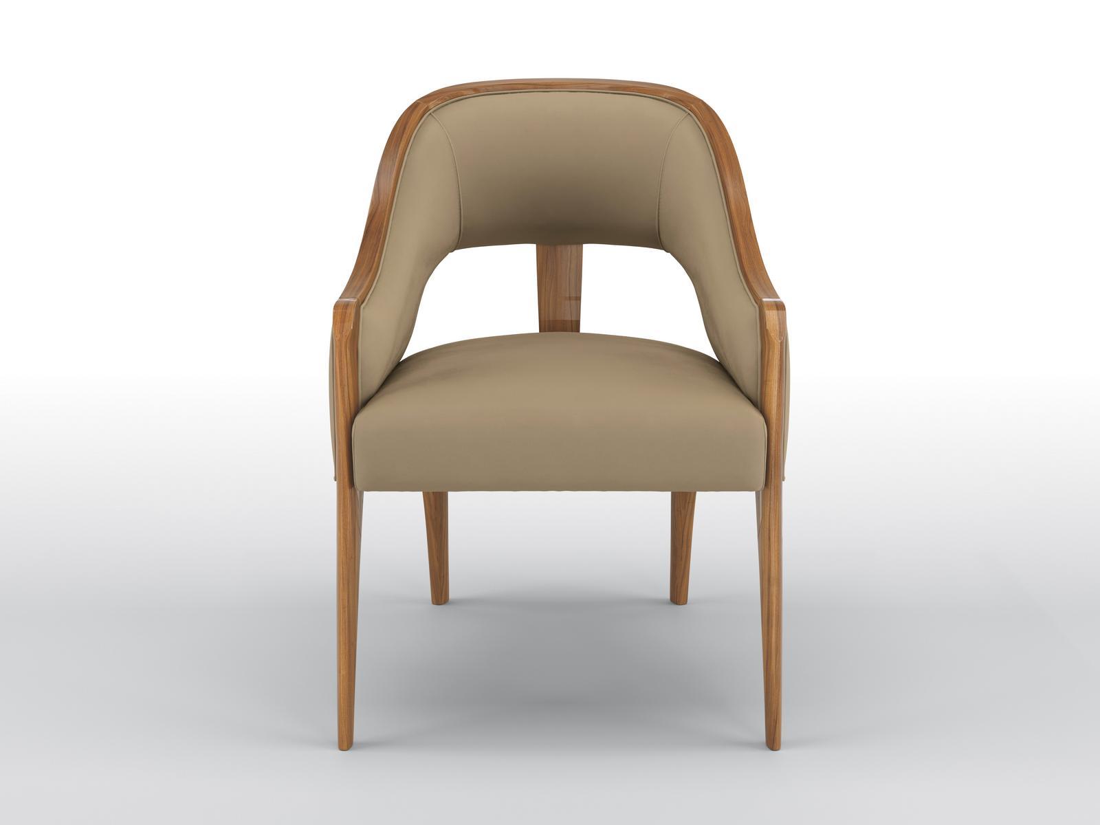 MERYBELL Upholstered velvet chair with armrests