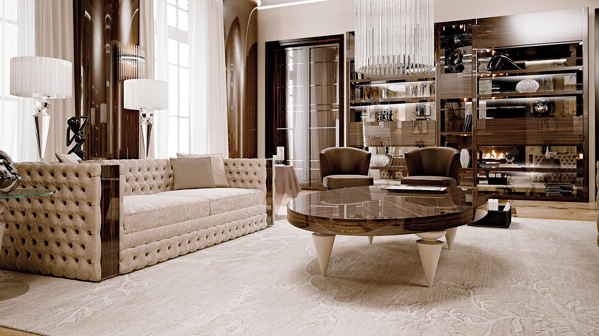 GRAN CANAL SPECIAL Round wooden coffee table