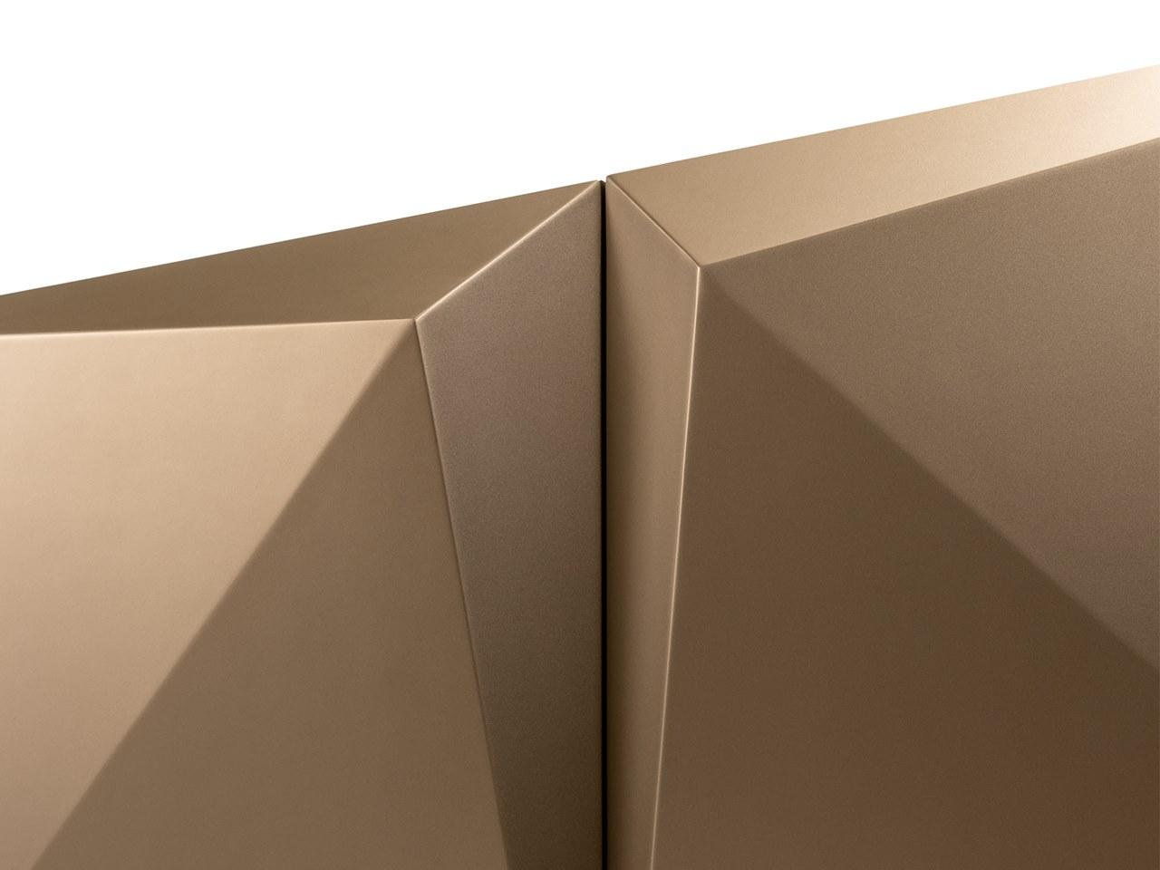 ORIGAMI Wood and glass sideboard with doors