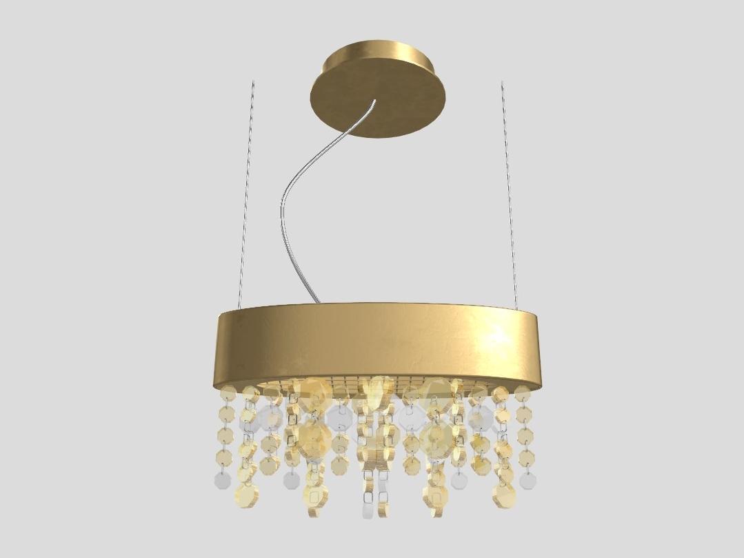 OLÁ S1 OV 30 LED metal pendant lamp with crystals