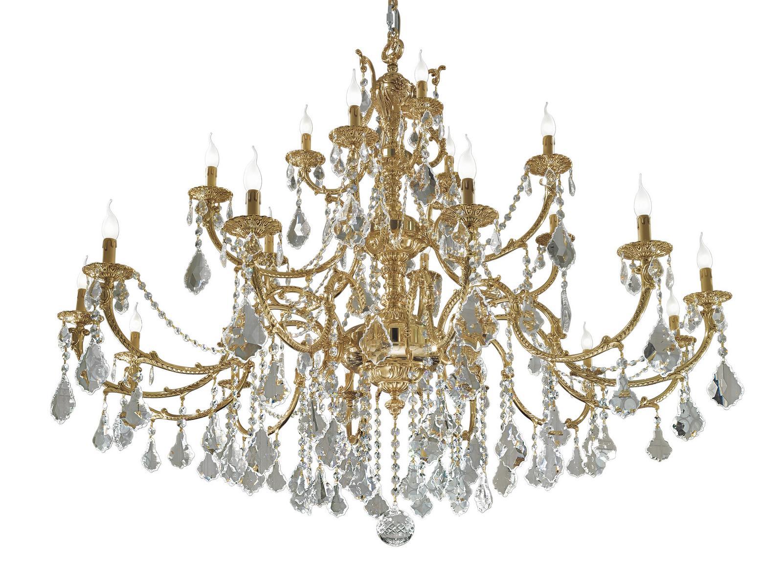 ERMES 099/21-SH/P French Gold chandelier with Schoeler crystals