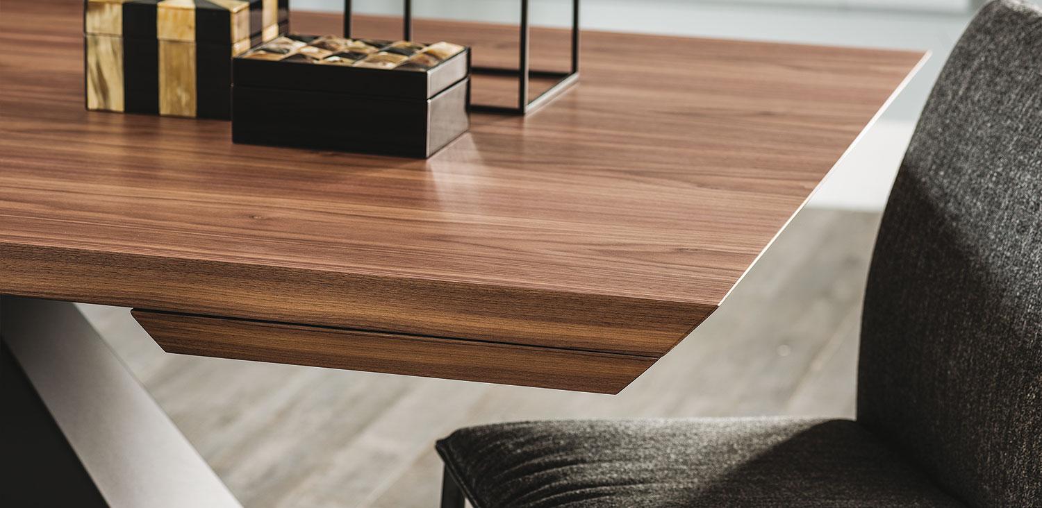 ELIOT WOOD DRIVE Rectangular metal table