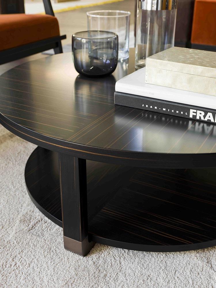 JACQUES Round solid wood coffee table