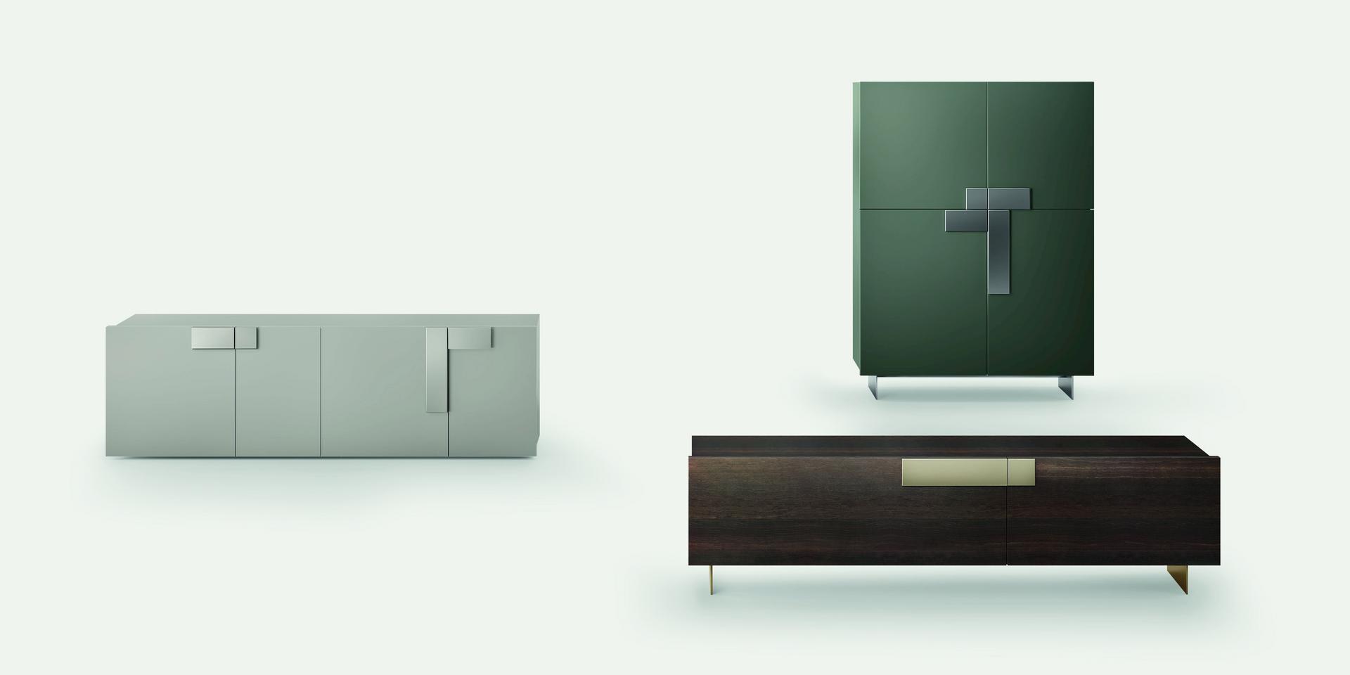 GINEVRA Wooden sideboard with flap doors