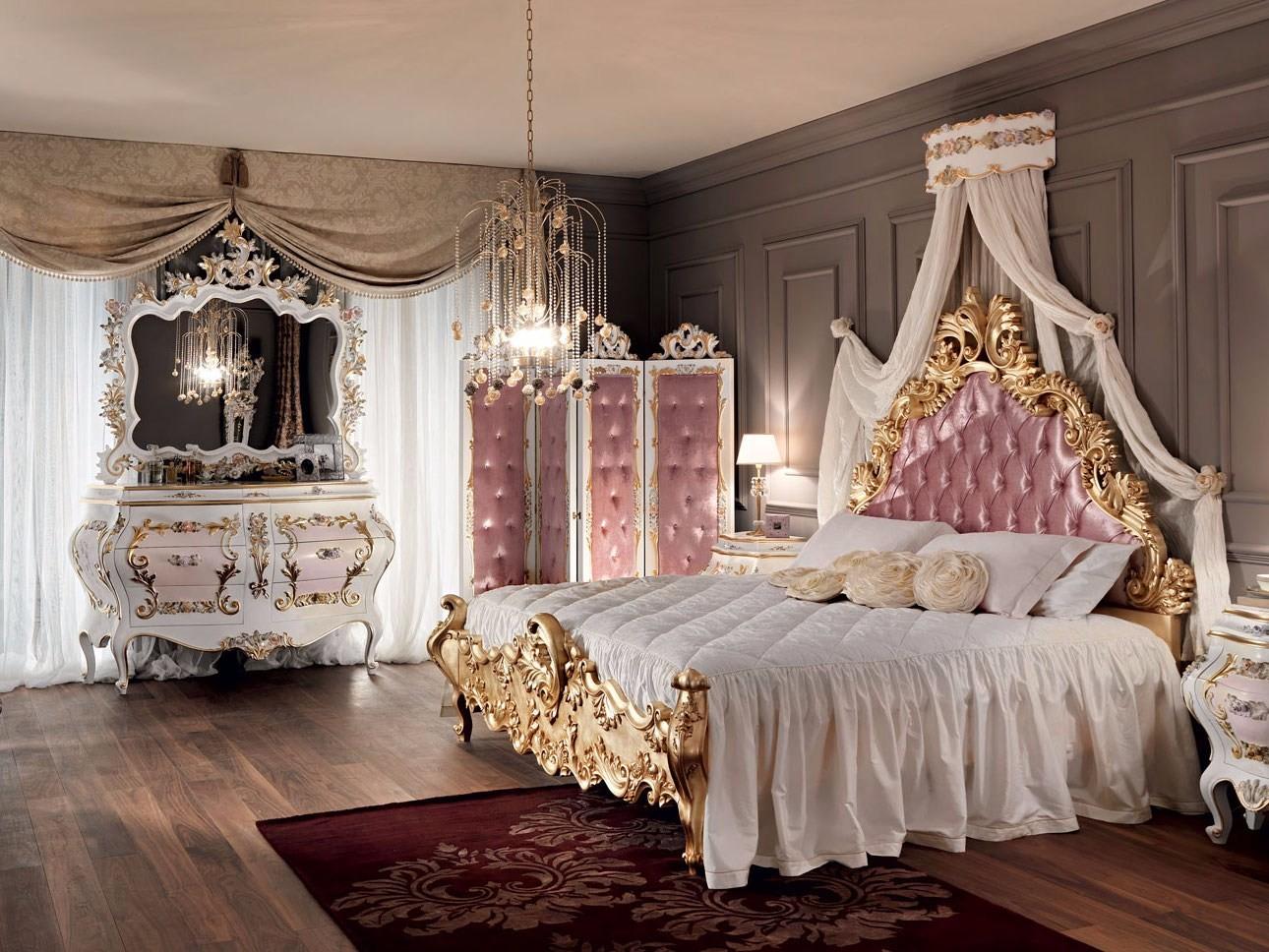 11206 Double bed with upholstered headboard