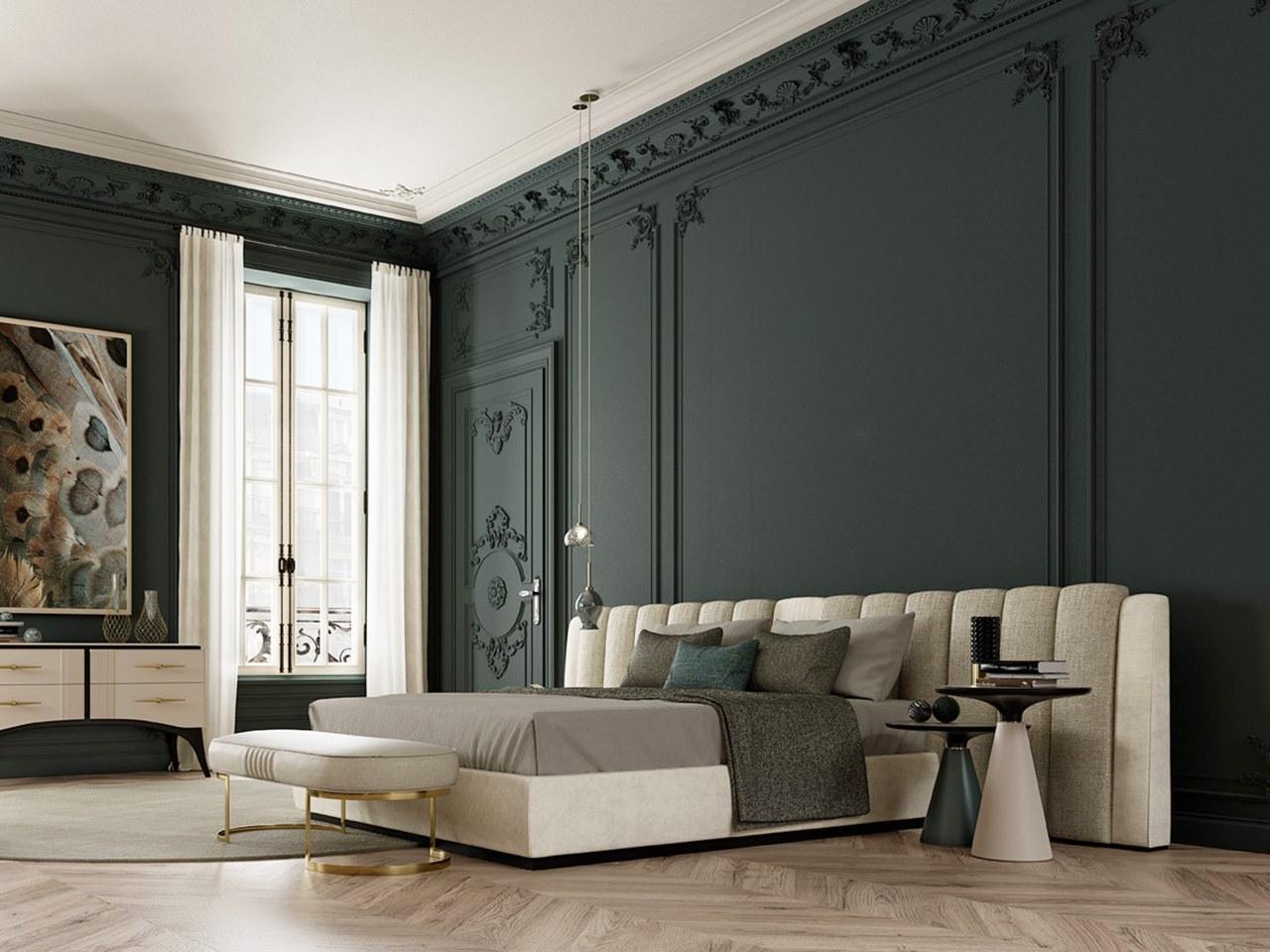 PR.61 Upholstered fabric double bed