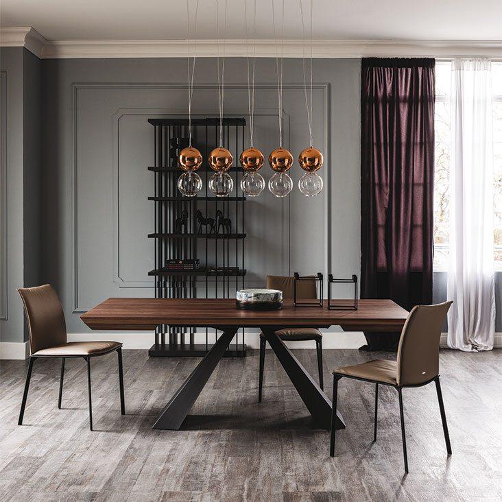 ELIOT WOOD DRIVE Rectangular metal table