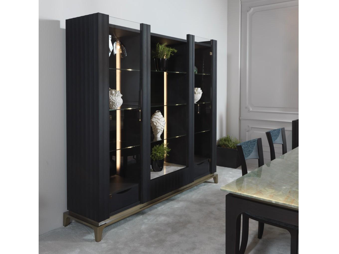 AURIGA Ash display cabinet with integrated lighting