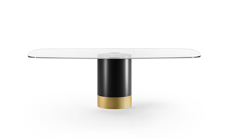 CILINDRO GLASS Rectangular ceramic table