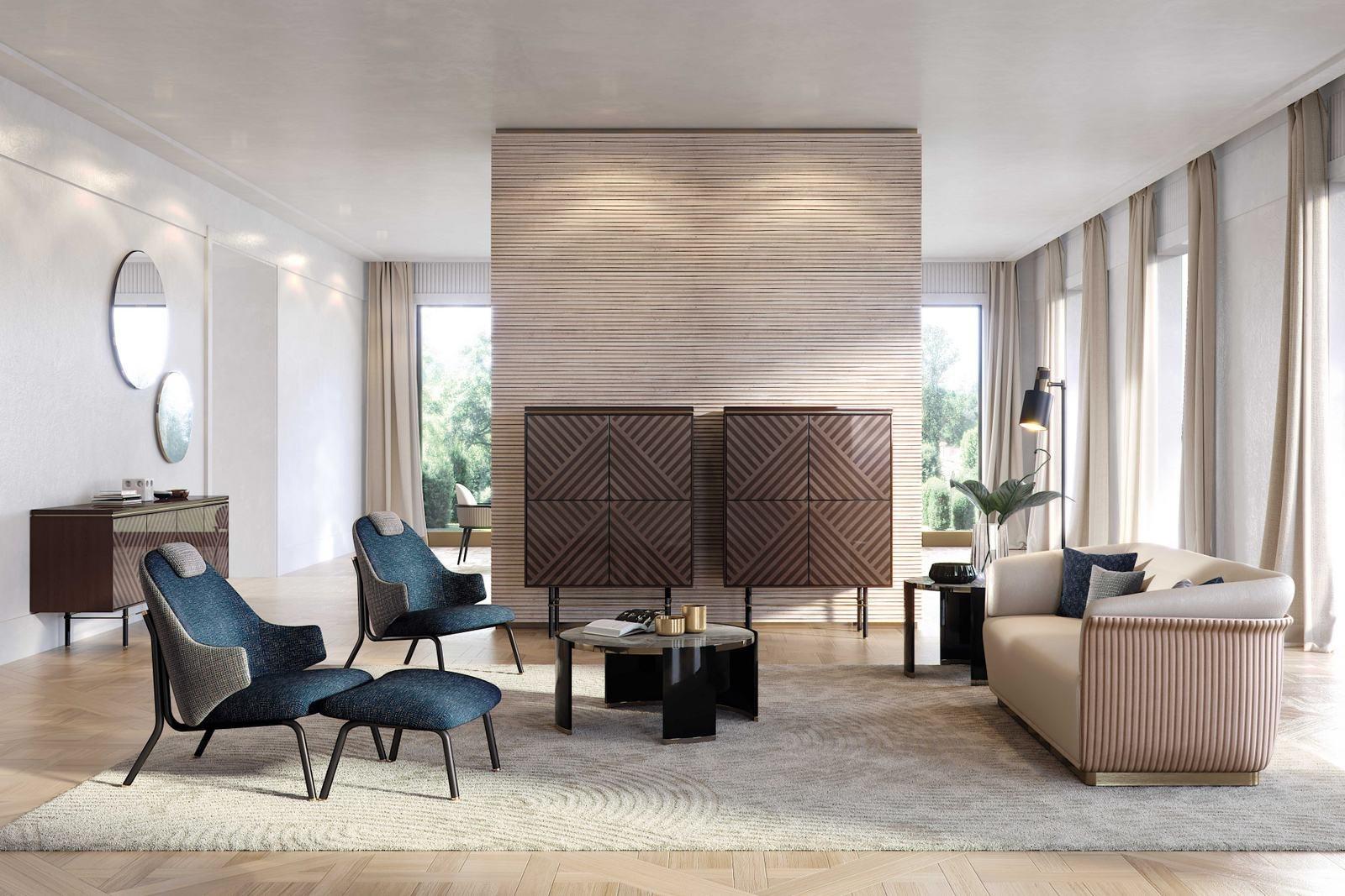 ZEFIRO Wooden highboard with doors