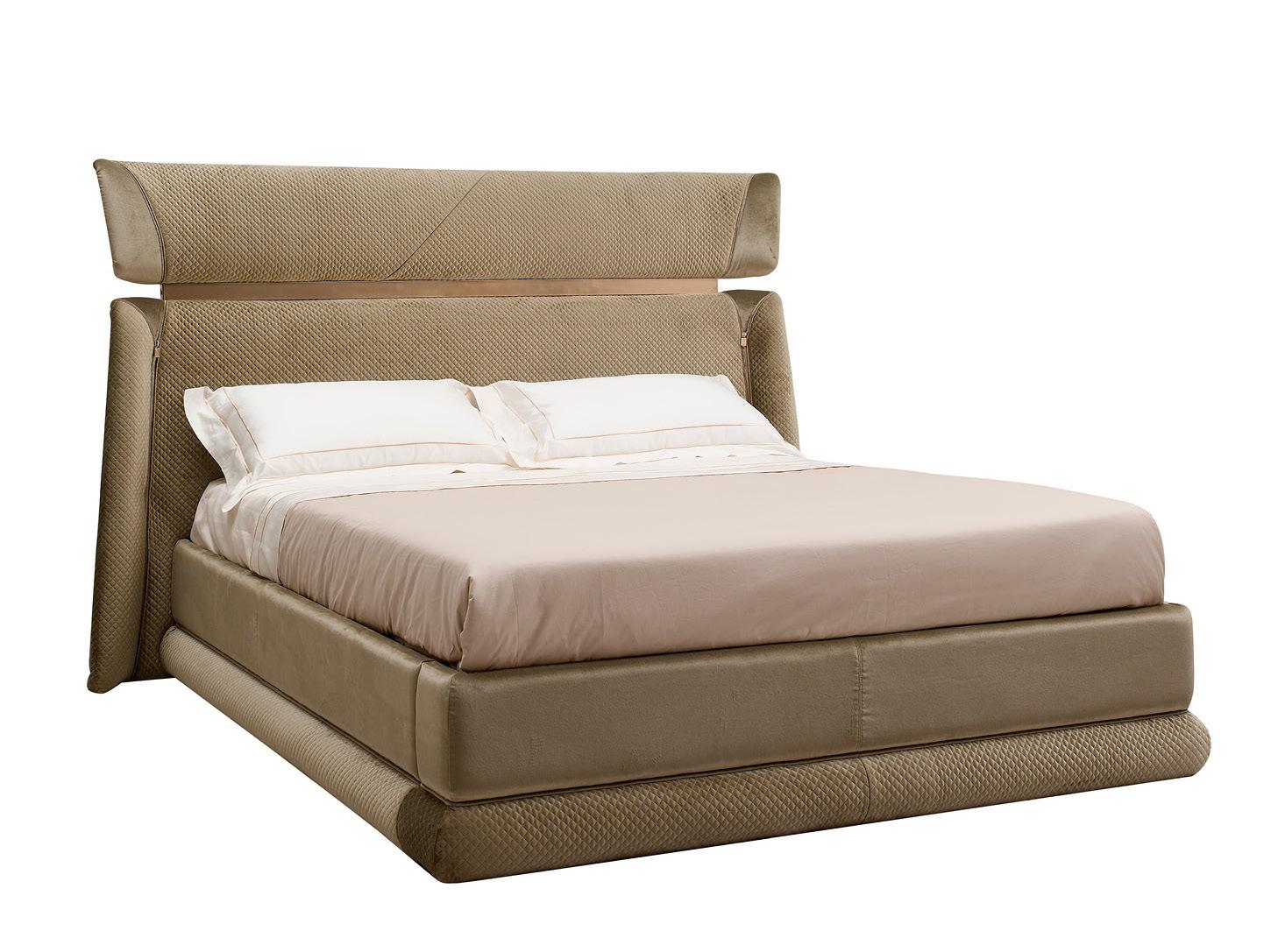 ANNABEL Double bed with upholstered headboard