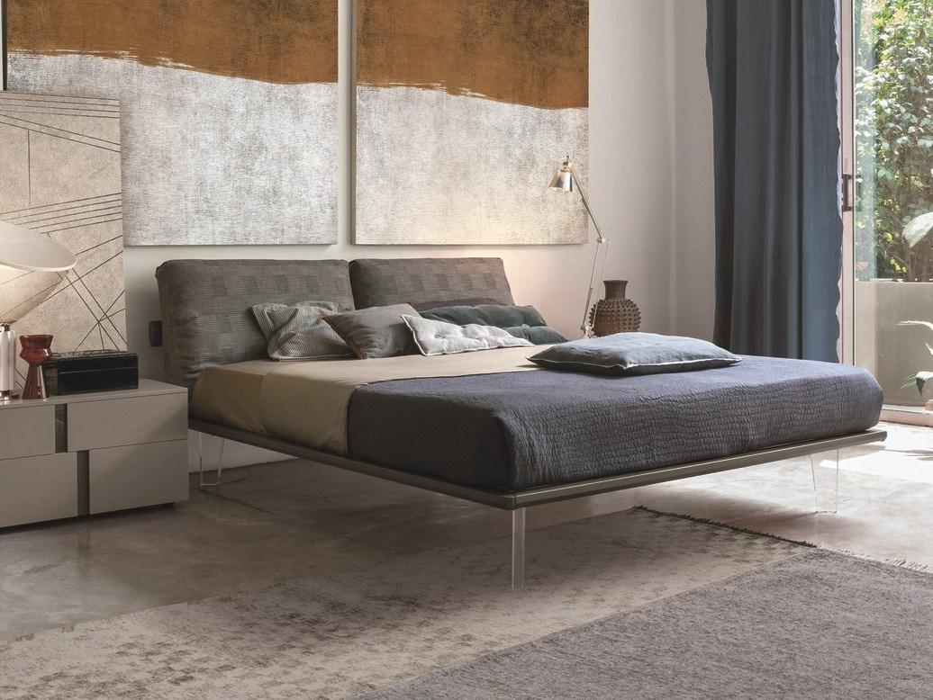 PIUMA Double bed with upholstered headboard