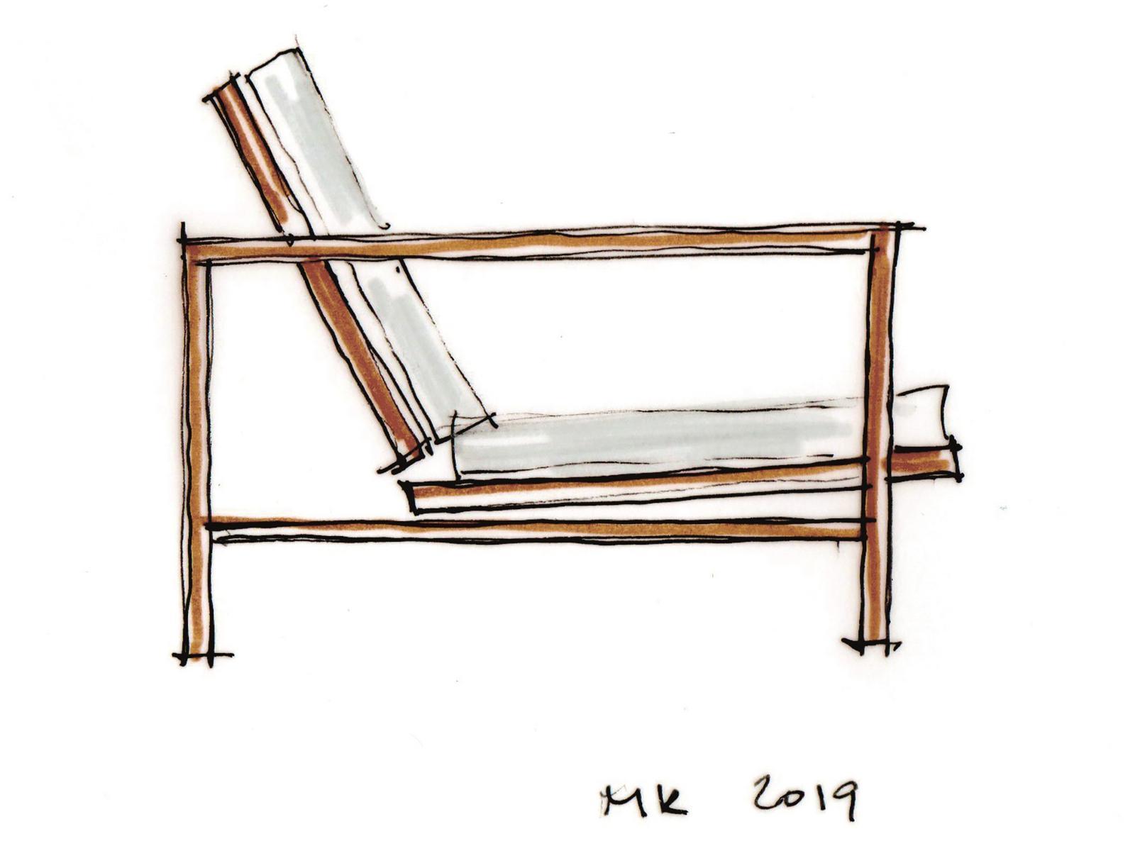 QUADRADO Teak garden armchair with armrests