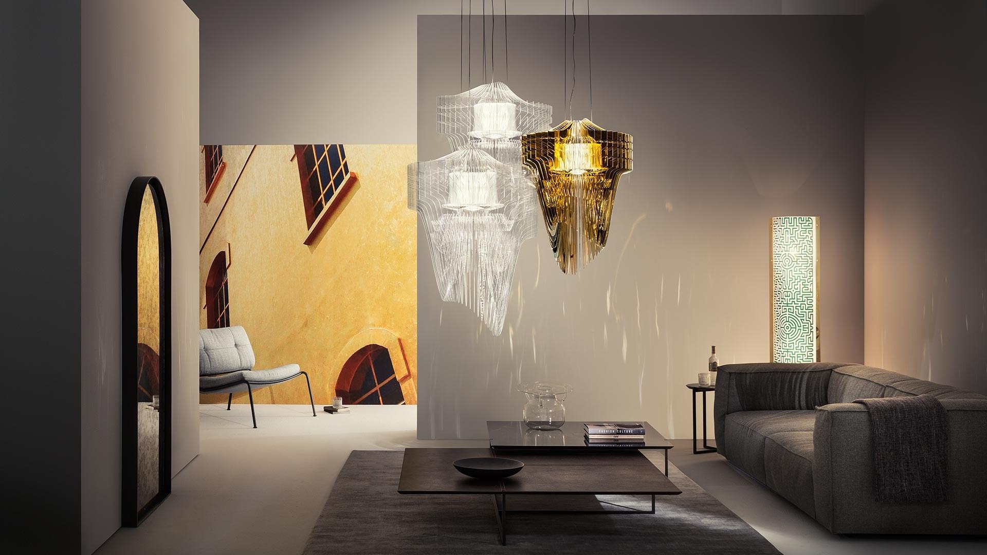 ARIA TRANSPARENT Cristalflex® / Lentiflex® LED pendant lamp