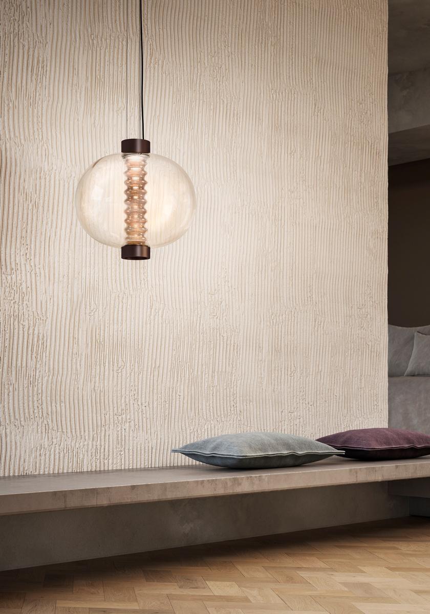 BOLHA LED glass pendant lamp with dimmer