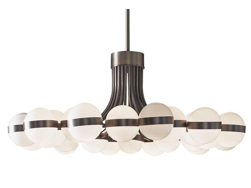 MOONLIGHT Direct light brass chandelier