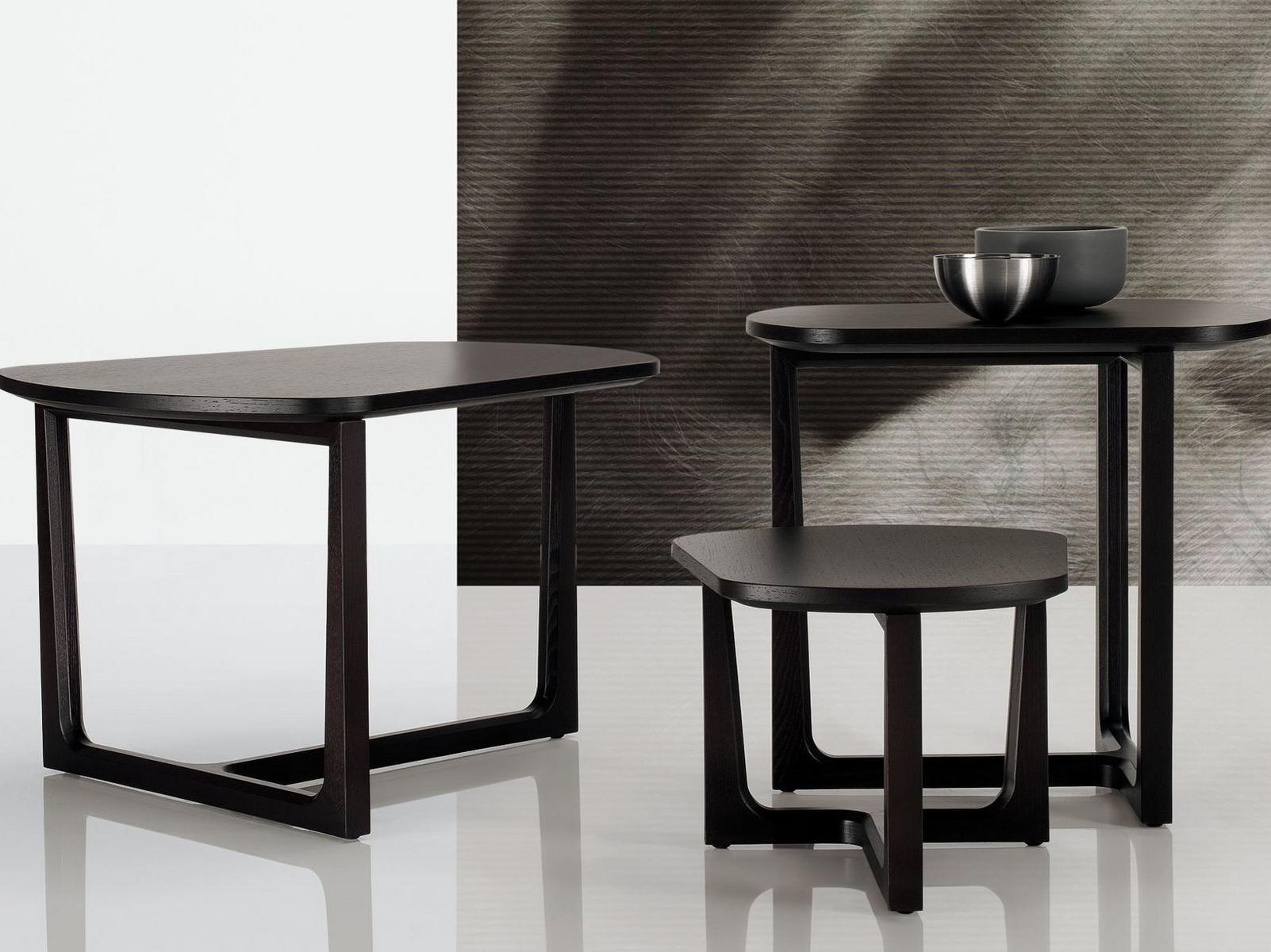 TRIDENTE Low wooden coffee table for living room