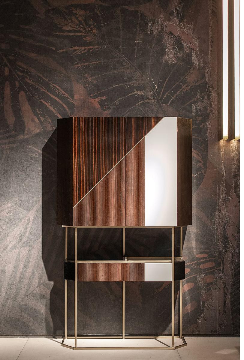 WIREFRAME Wooden bar cabinet