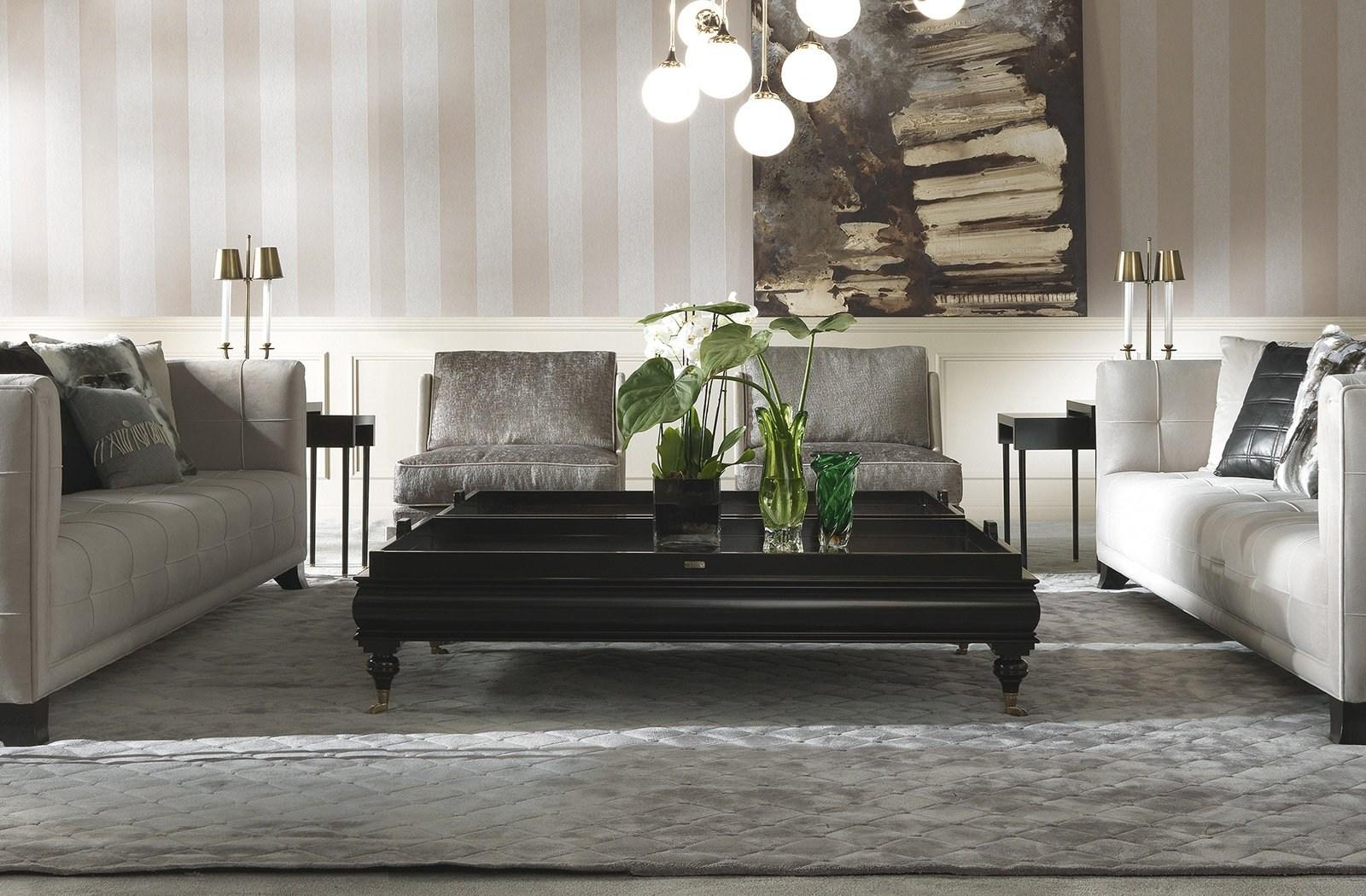 LAMBERT Low rectangular linden coffee table