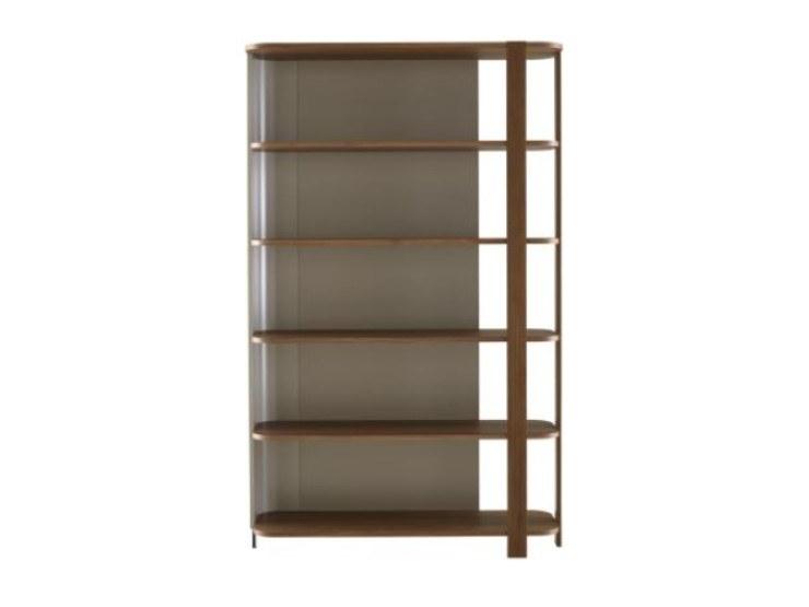 POSTMODERNE Open wood veneer bookcase