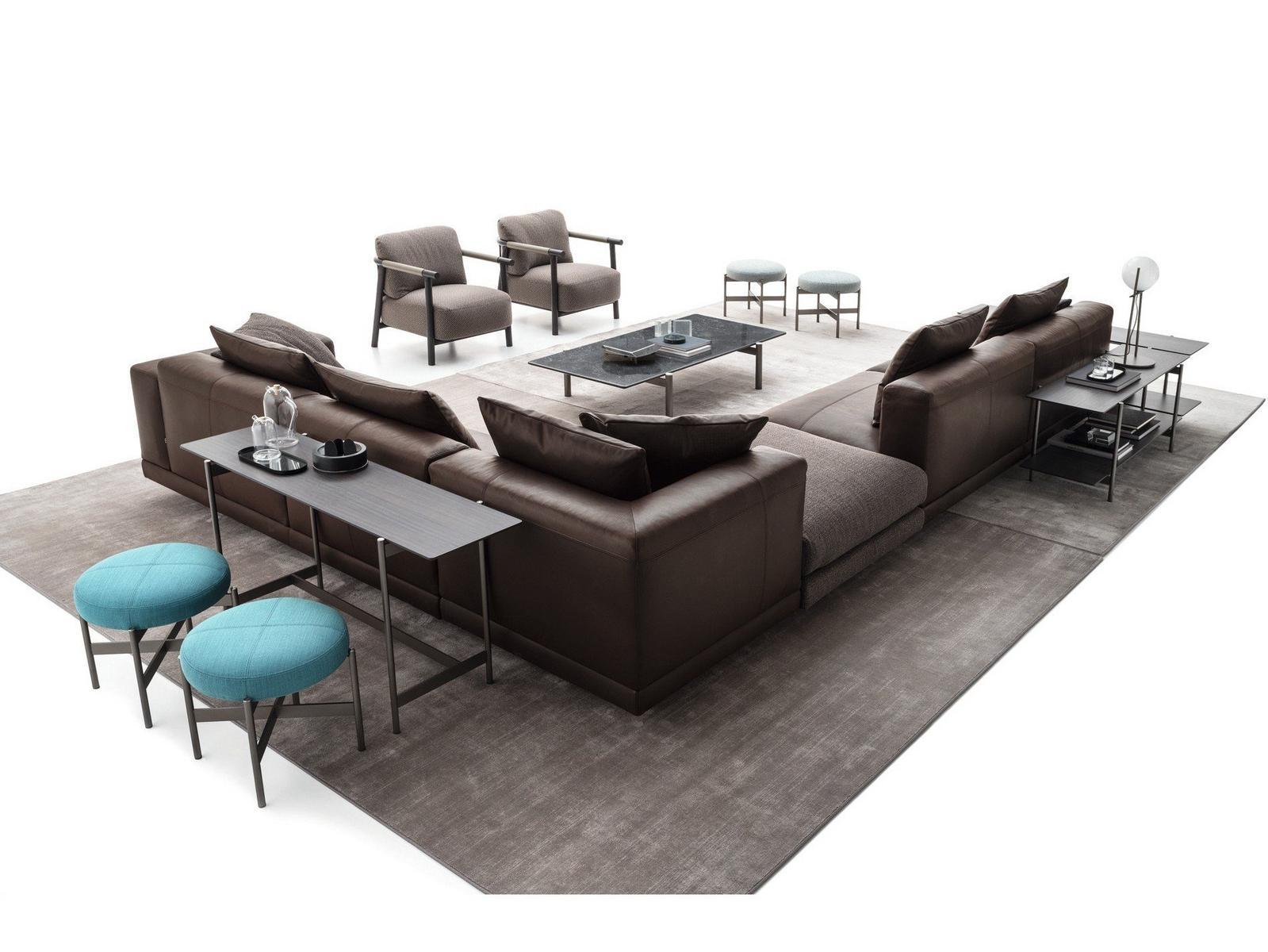 NATHY Upholstered fabric easy chair with armrests