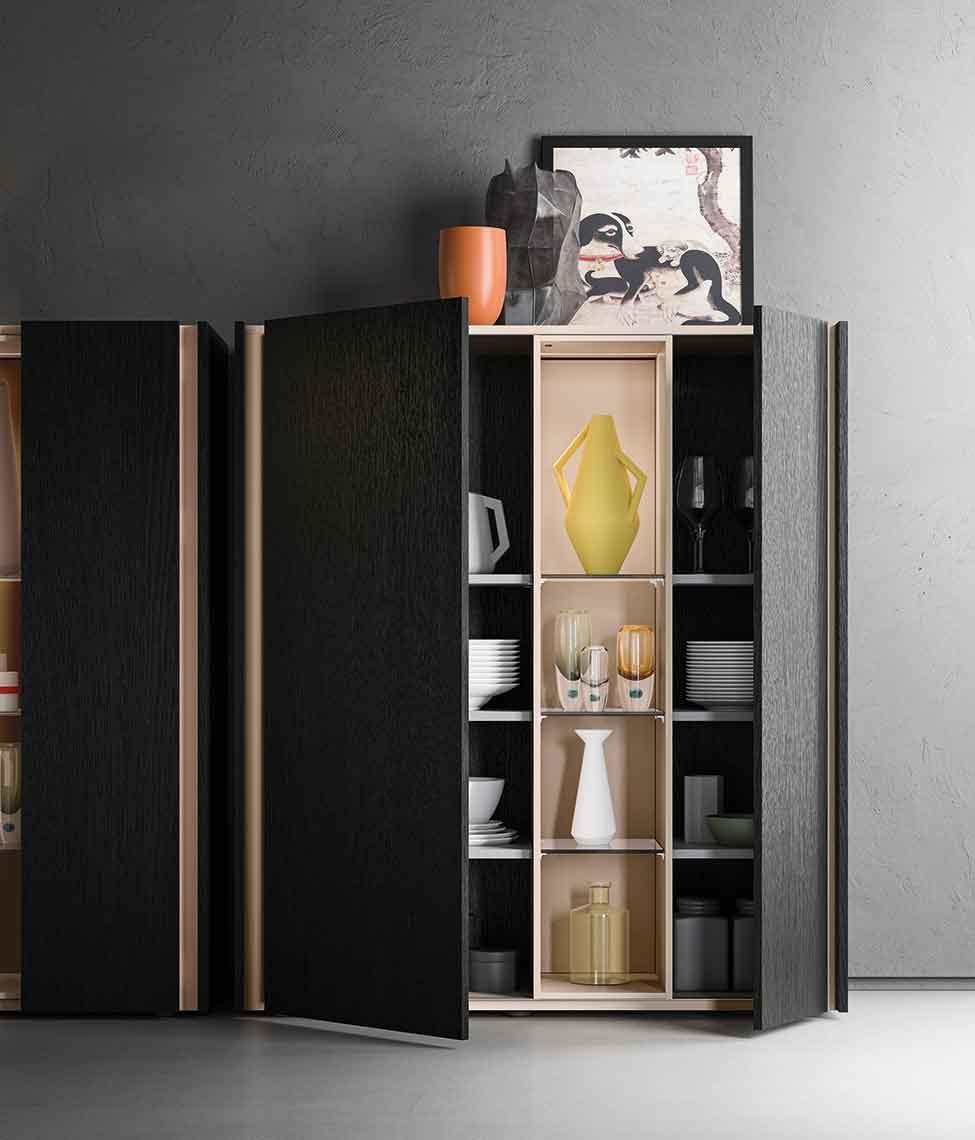 DA-DO GIORNO Modular veneer sideboard with doors
