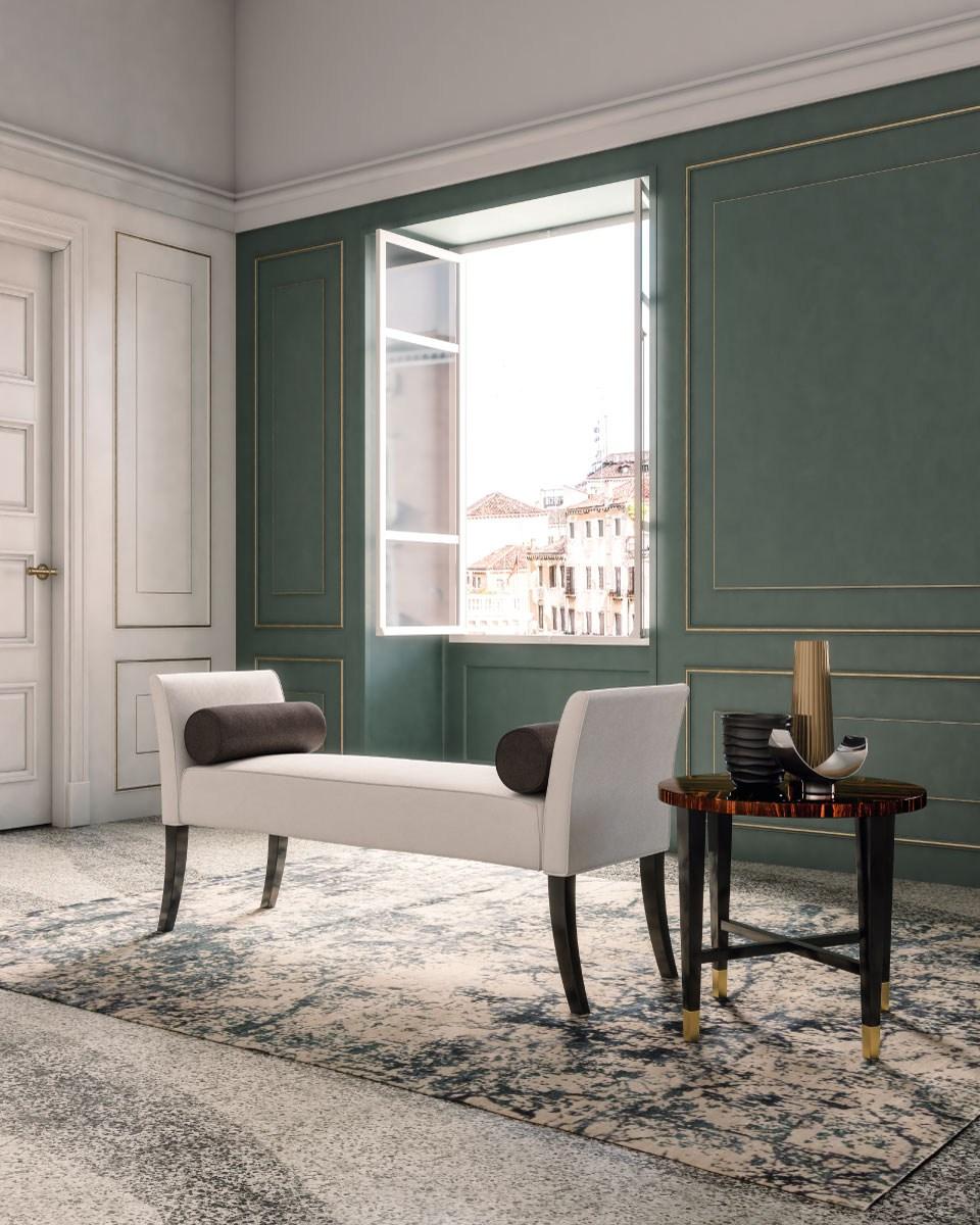 KOSTA Upholstered leather bench