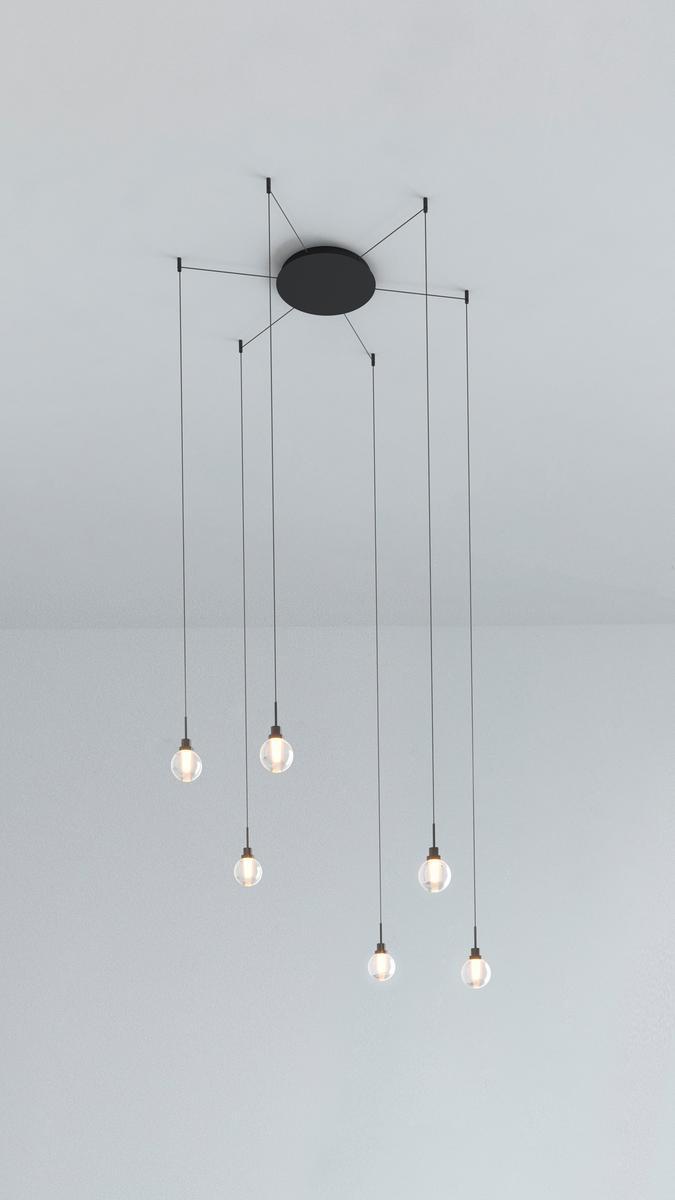 ALASKA BIG FANCY SHAPE LED adjustable glass pendant lamp
