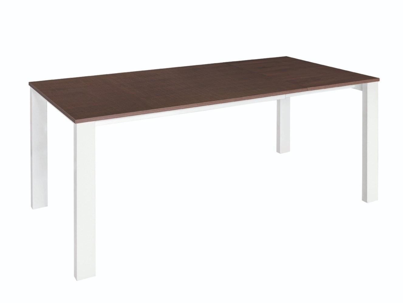 BADÙ Extending rectangular steel and wood table