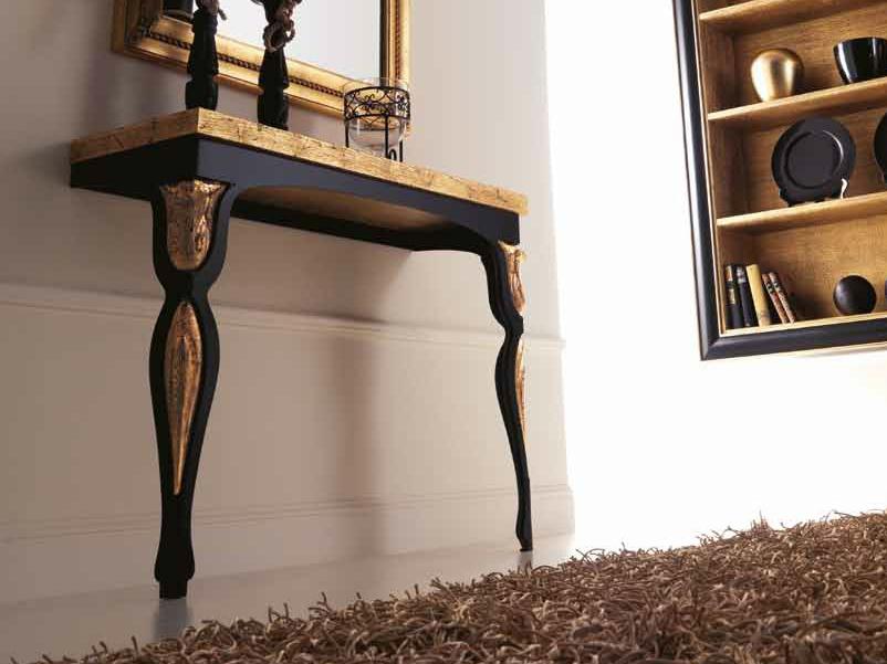 ERIKA Rectangular oak console table