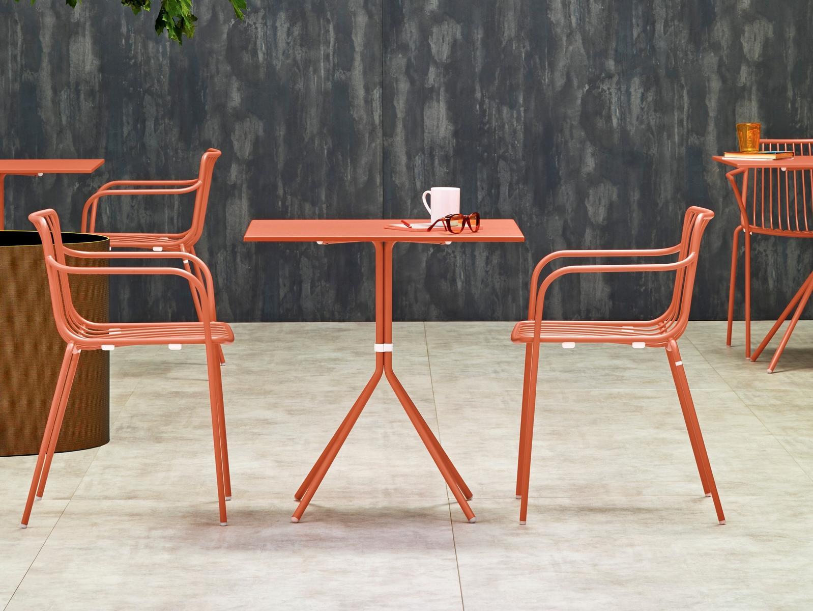 NOLITA 5453T Folding round steel garden table