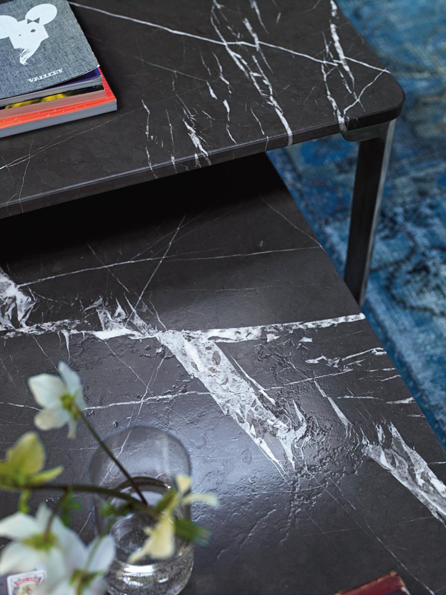 971 Rectangular stone high side table for living room