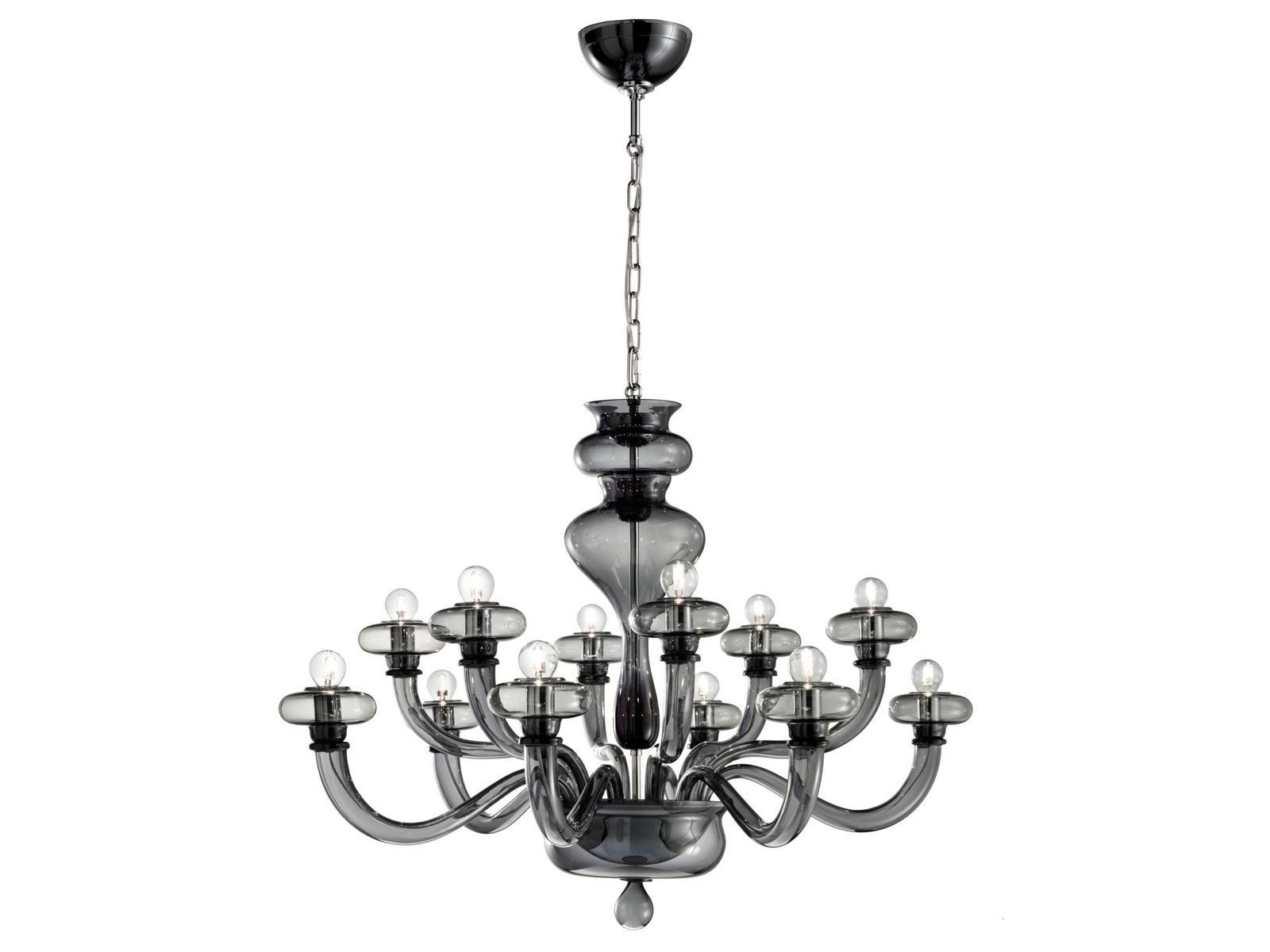 BOHEME L12 LED blown glass chandelier