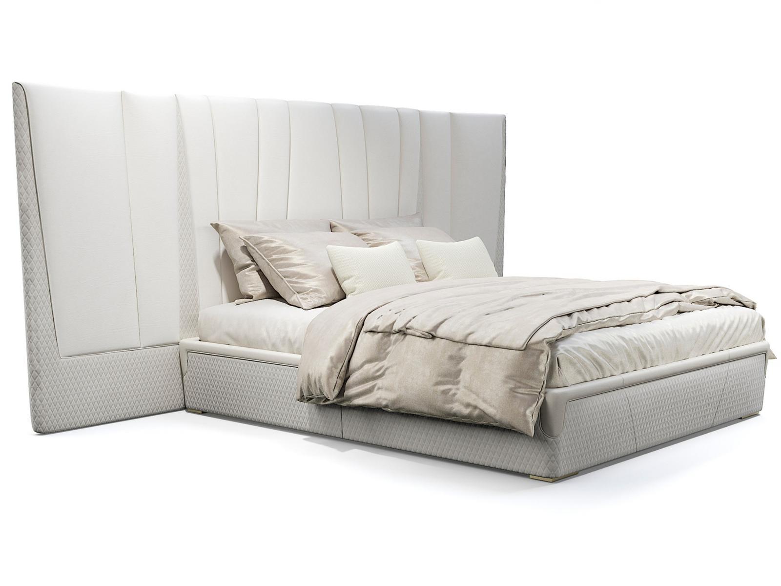 MAJESTIC XL Double bed with upholstered headboard