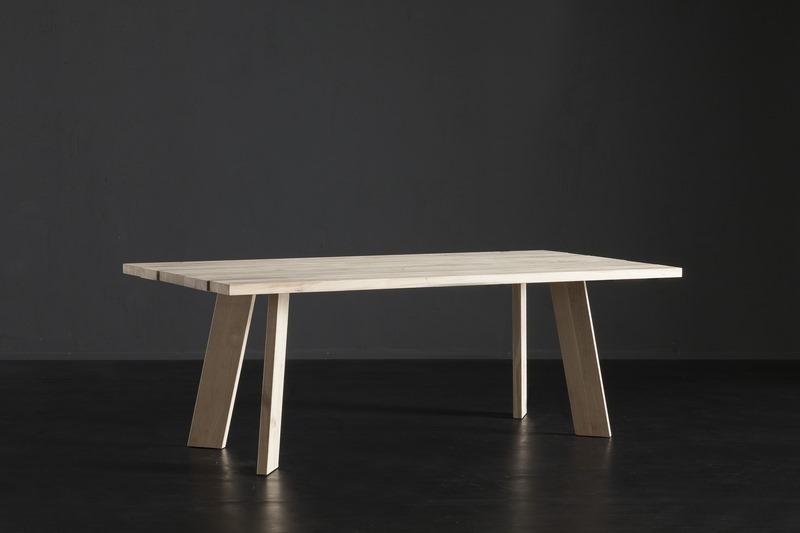 KENZO + STREET Rectangular solid wood dining table