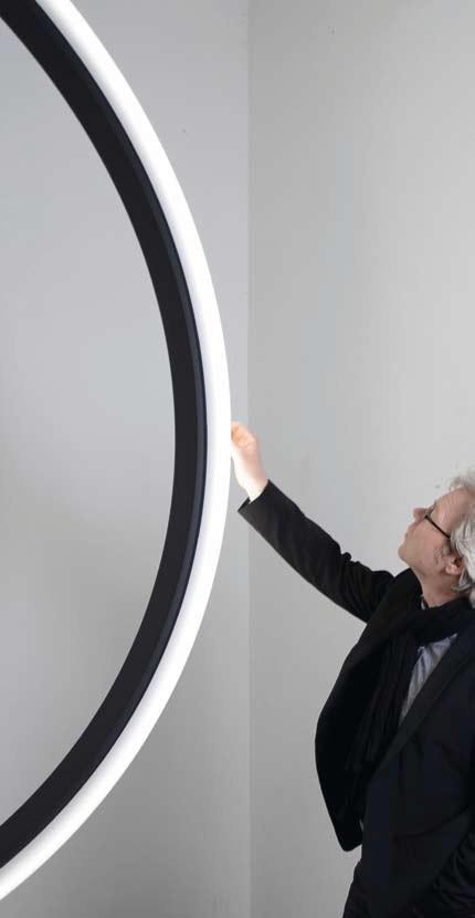 CIRCOLO INVERSE LED acrylic glass pendant lamp