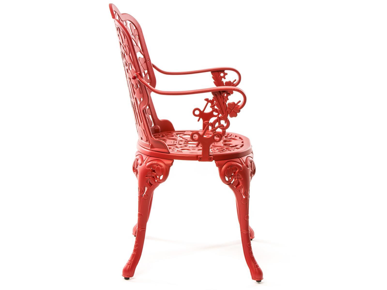 INDUSTRY Aluminium garden chair with armrests