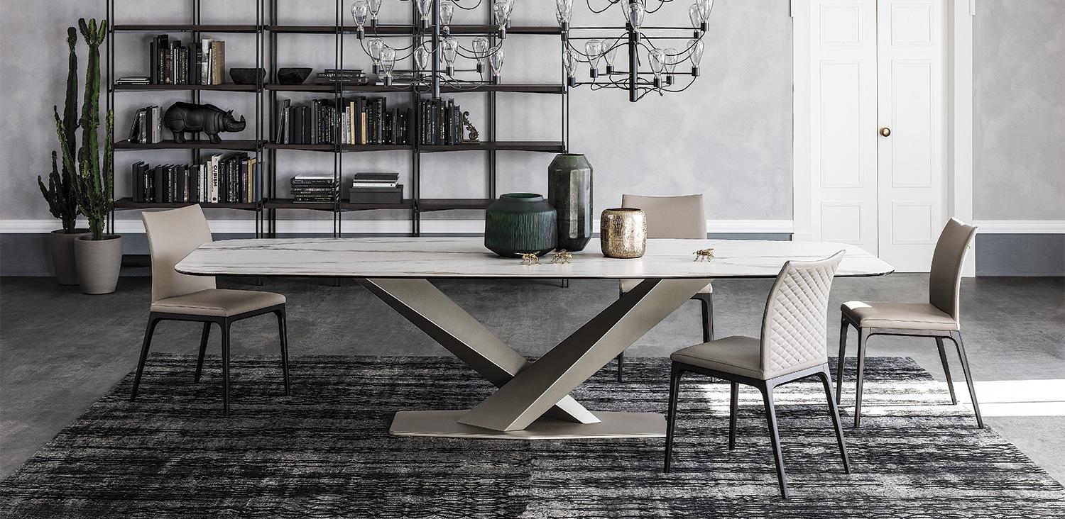 STRATOS KERAMIK Oval ceramic table