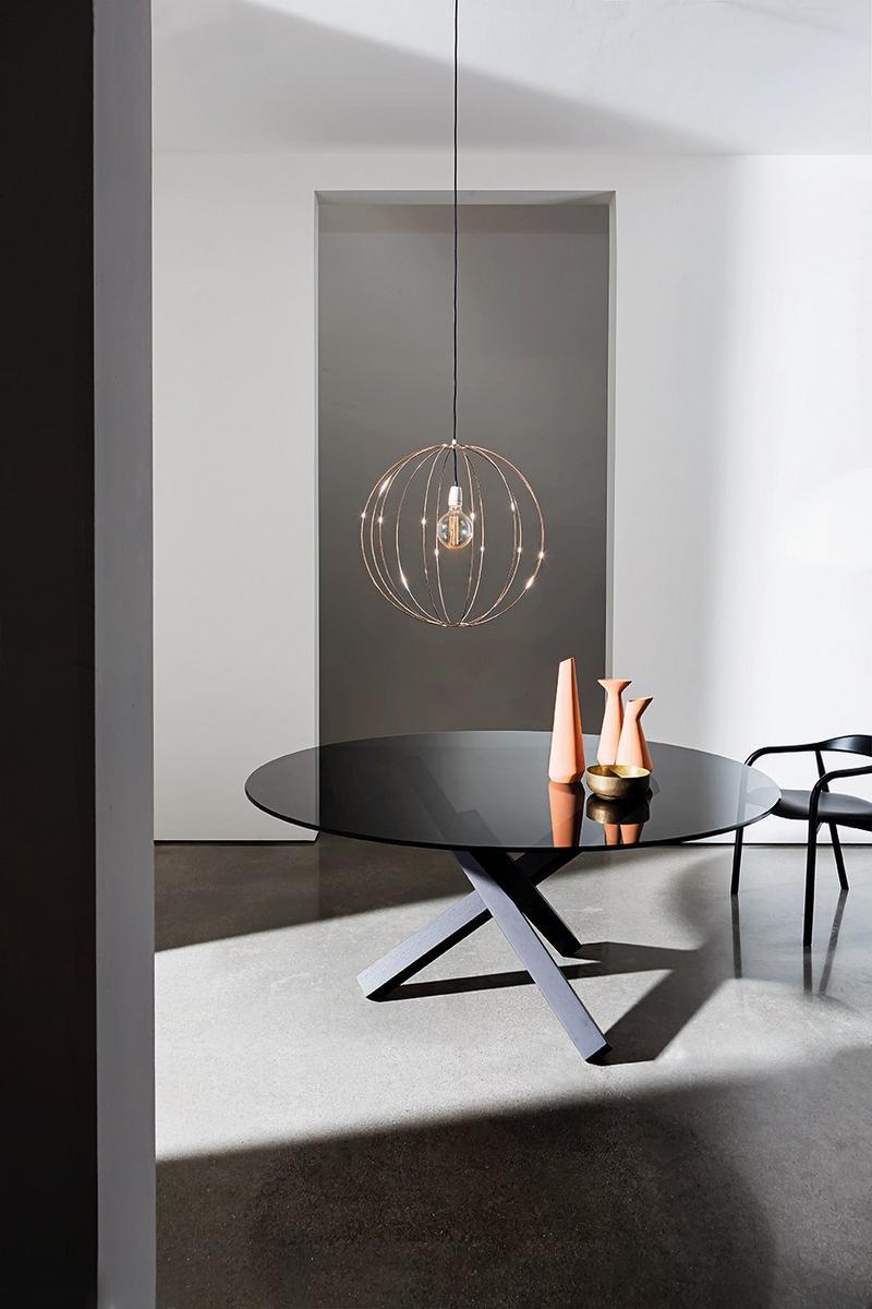 AIKIDO ROUND Round glass table
