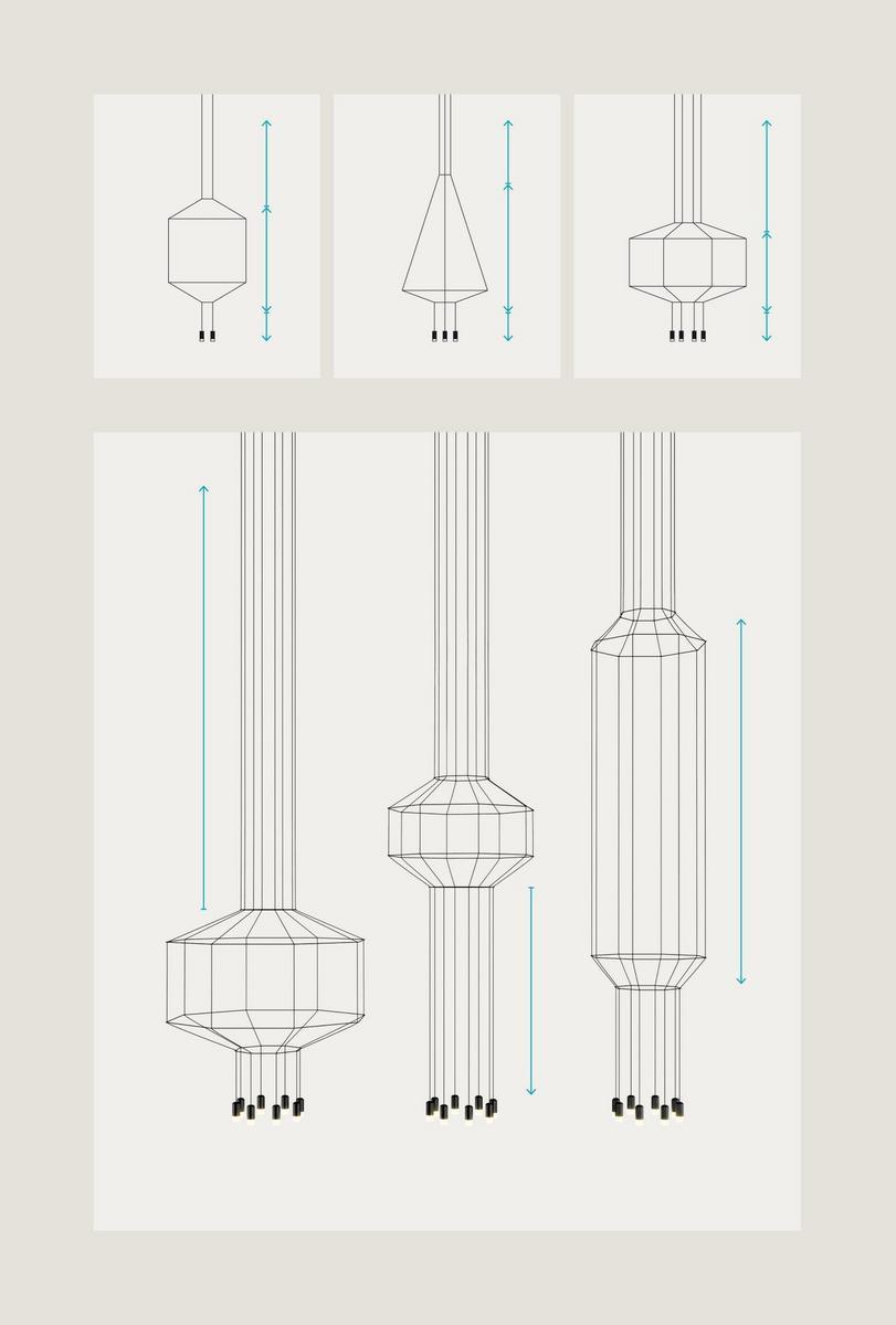 WIREFLOW 6 LED pendant lamp