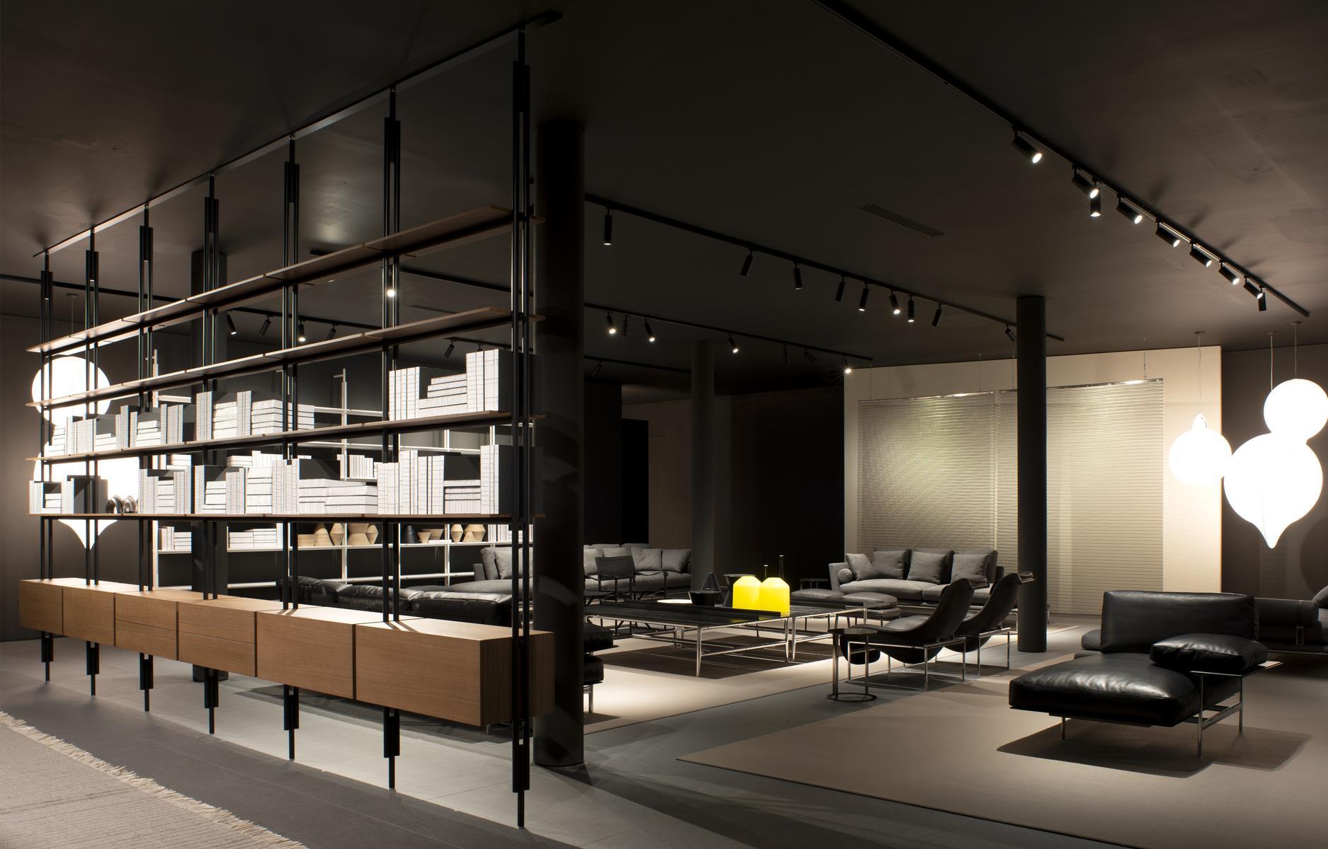 JACK Open floor-ceiling mounted bookcase