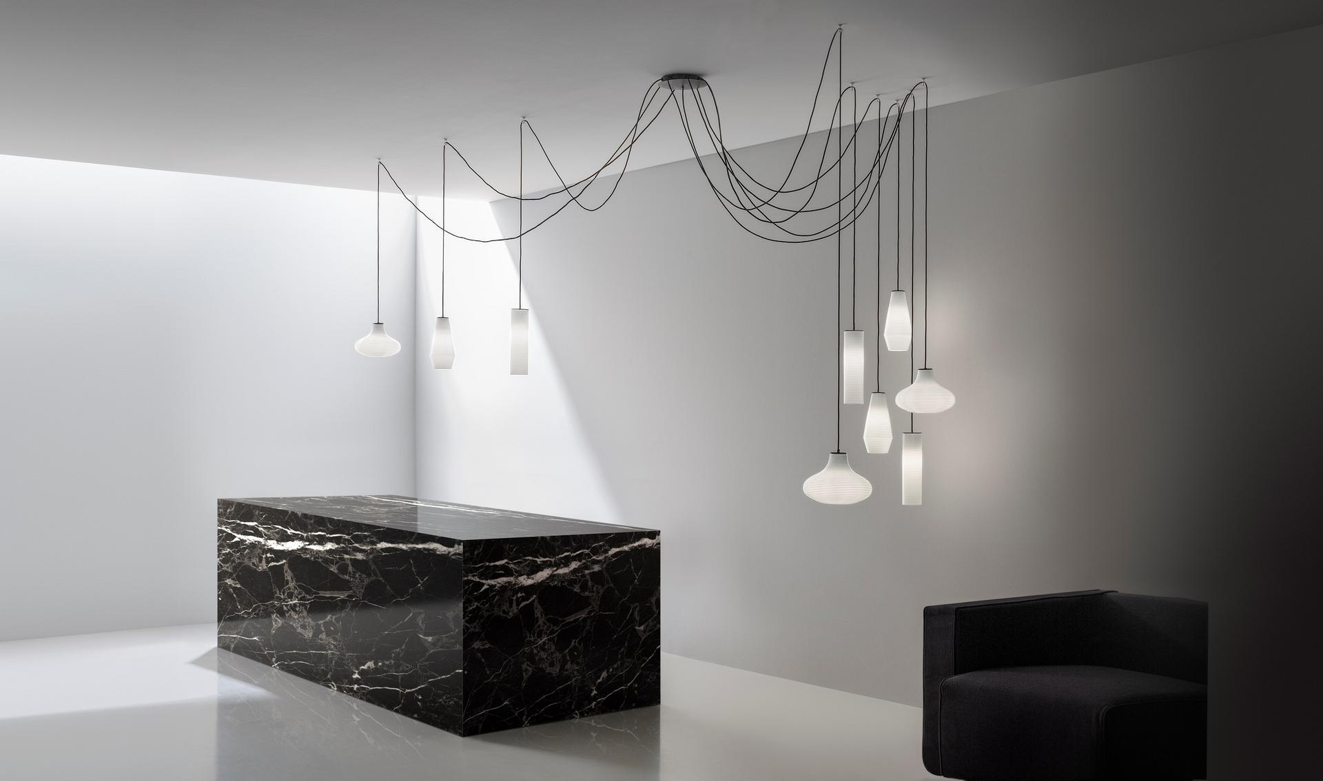 EMMA LED blown glass pendant lamp