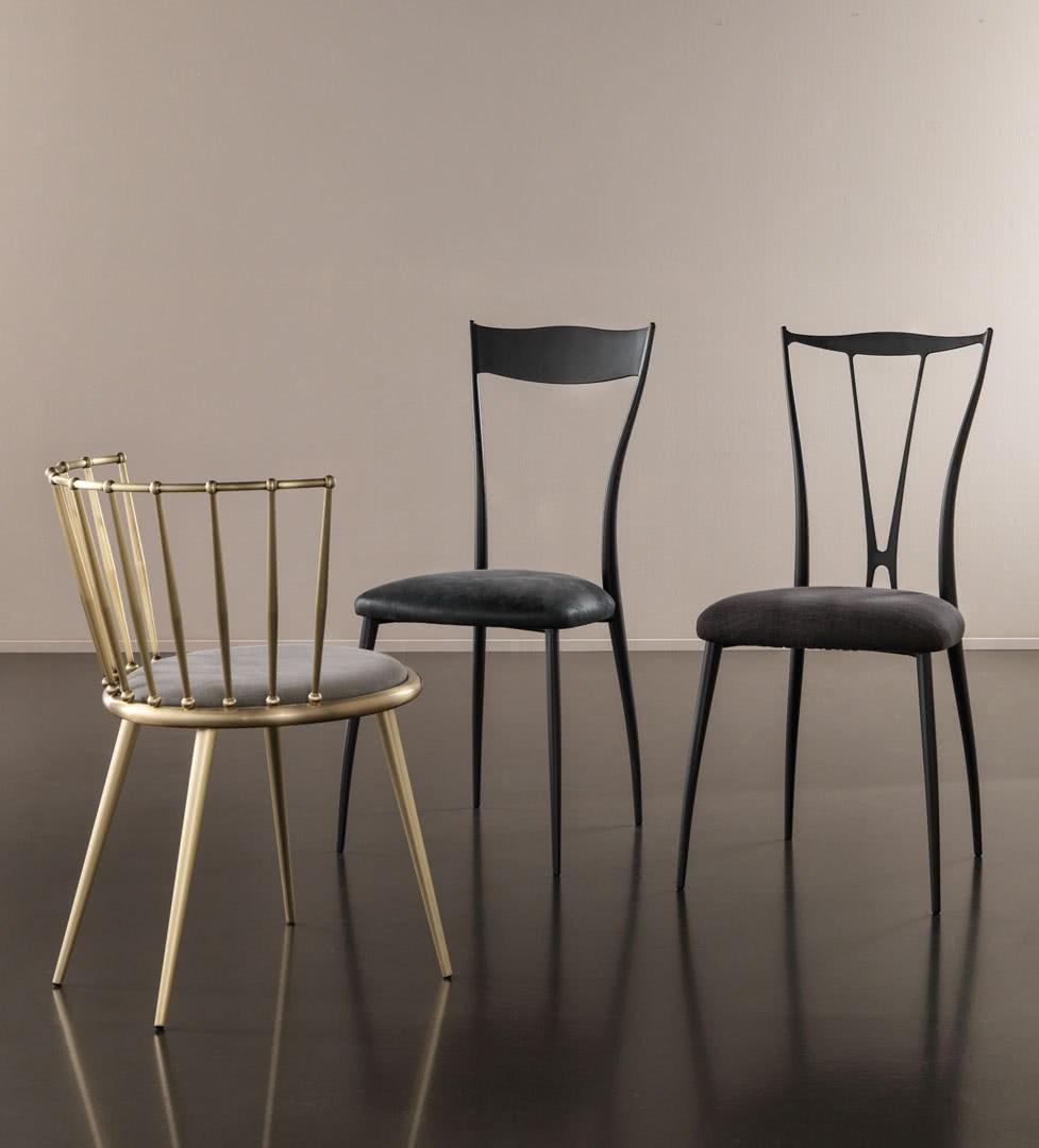 VILMA NEW Open back iron chair