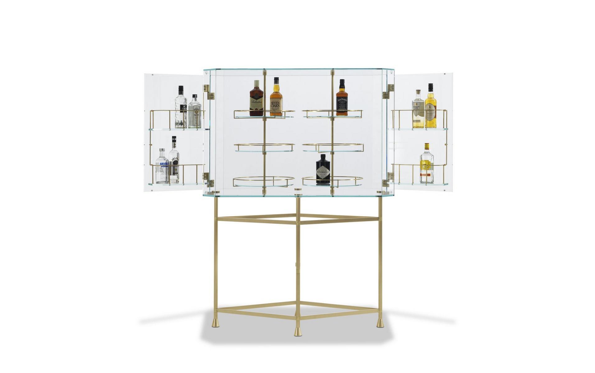 FLOAT Glass bar cabinet