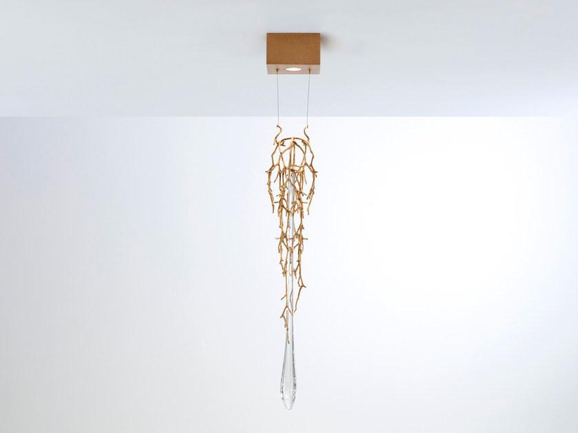 LIQUID CT3313/1 Handmade bronze pendant lamp