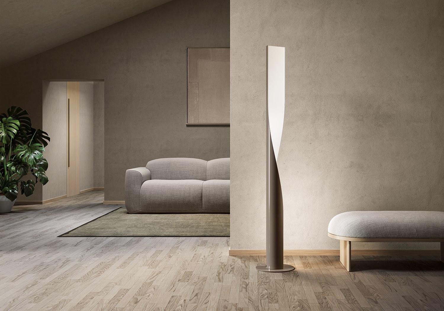EVITA Steel and technopolymers floor lamp