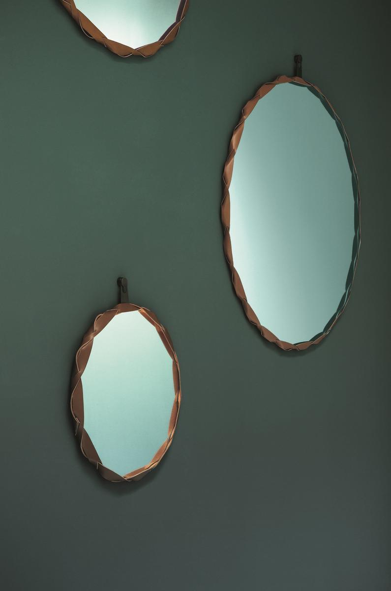 RAPERONZOLO Round wall-mounted framed mirror