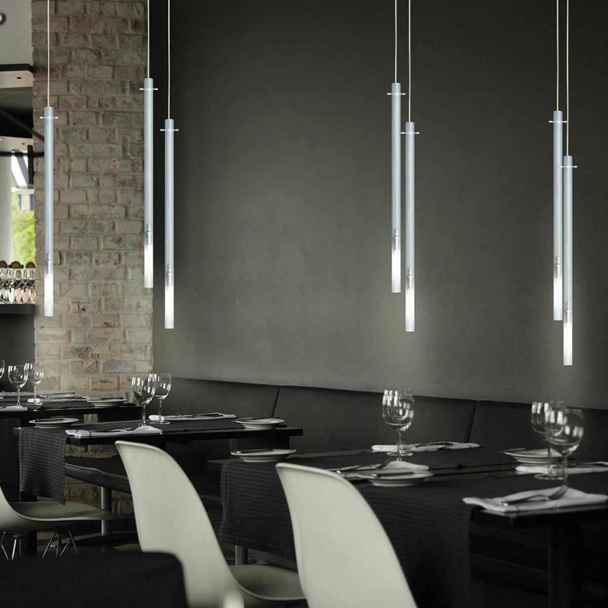 CANNA NUDA Sandblasted glass pendant lamp